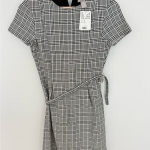 Plaid Short Sleeve Dress